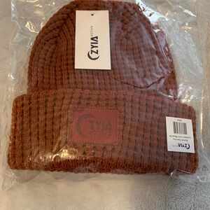 ZYIA Burnt Sienna Knit Beanie - Rust Tone